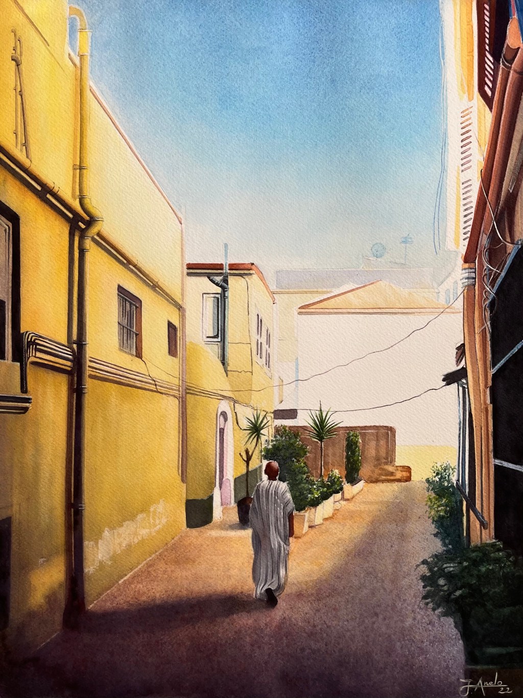Watercolor Painting: New Passage,&nbsp;Gibraltar.