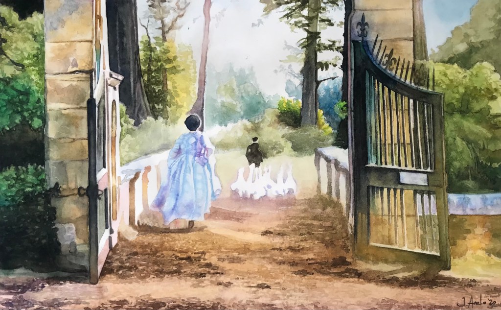 Watercolor Painting: On a wild goose&nbsp;chase.